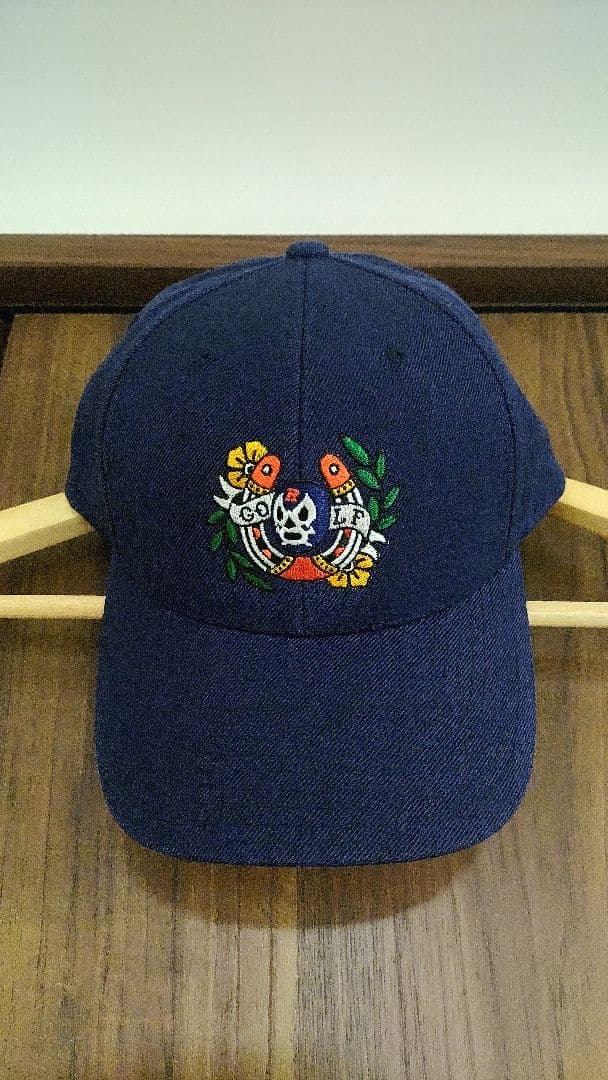 超美品 マーク＆ロナ 日本製 ロゴ刺繍 キャップ 帽子 ゴルフ ネイビー