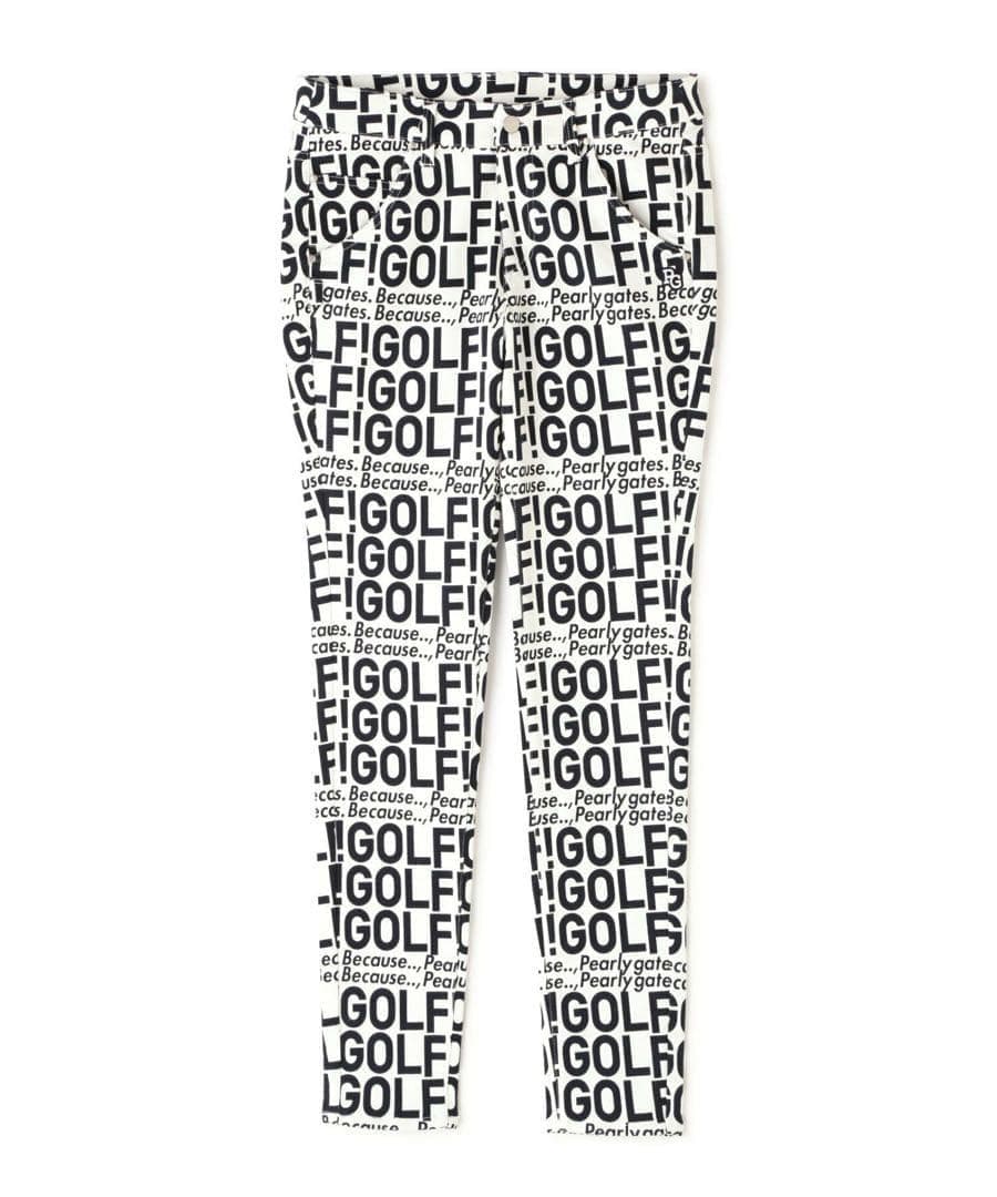 パーリーゲイツ GOLFロゴプリント コットンストレッチ レディース 2