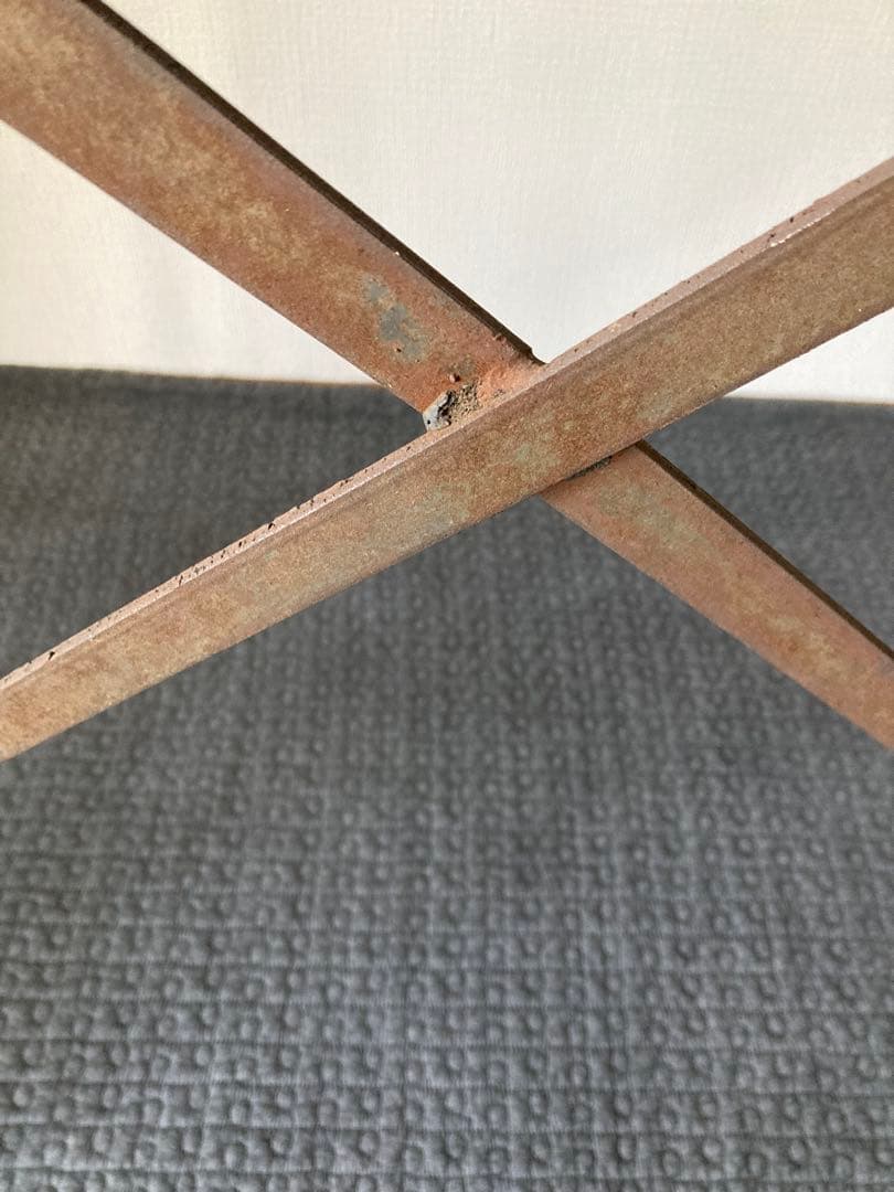 錆鉄　作業台　鉄柵　車止め　鉄棚　古鉄　超メルカリ市中　20000→18000