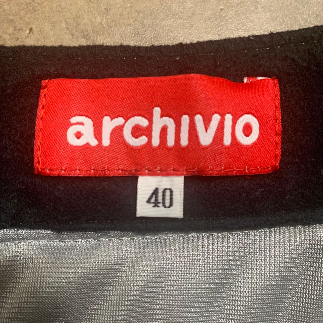 archivio ゴールド プリーツスカート 40