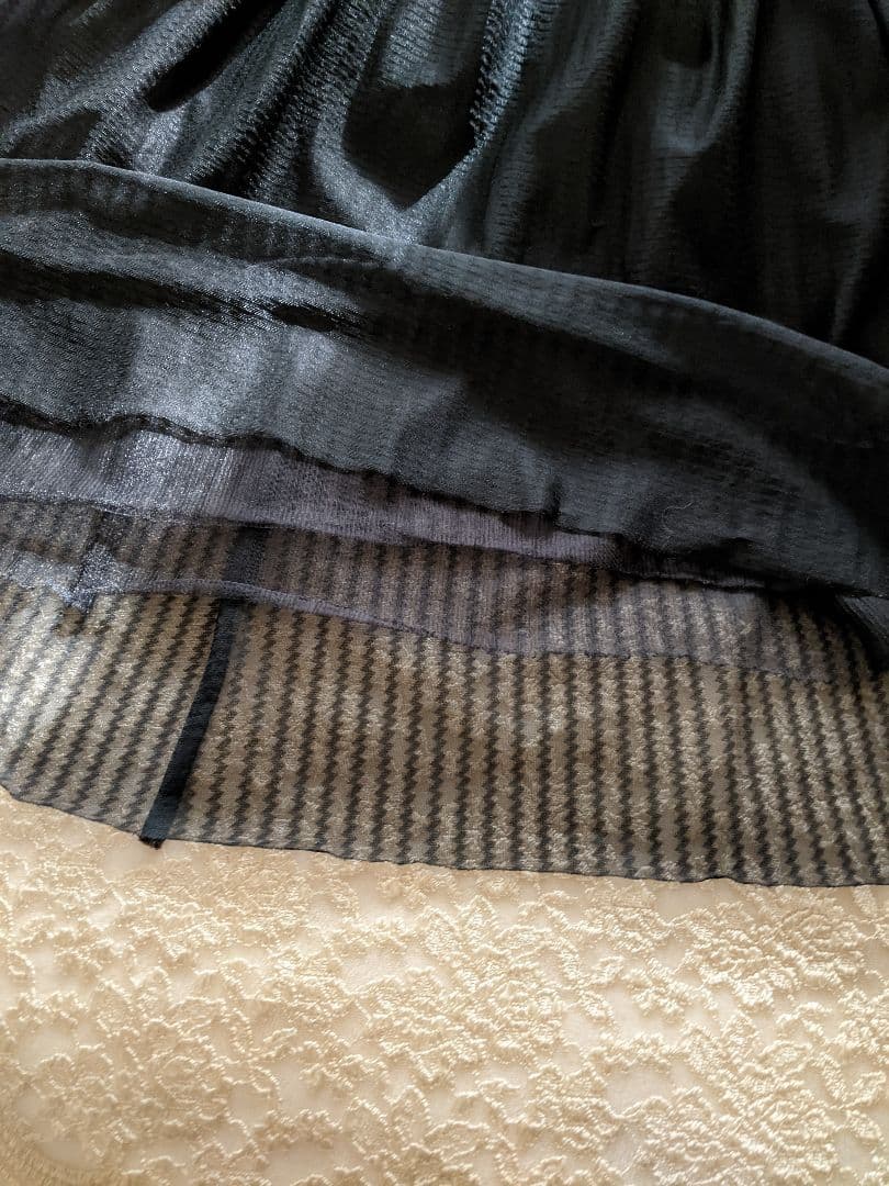 COMMEdesGARCONSコムデギャルソンチュールスカート黒ロングスカート