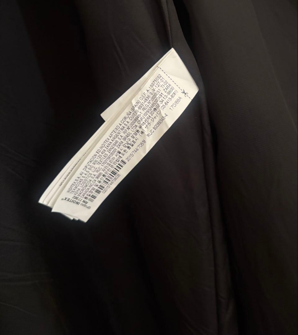 h*a様 ZARA ベージュロングコートM エレガント ファー付き