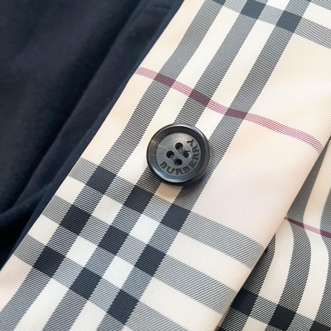 バーバリーロンドン　ステンカラーコート　ノバチェック　ライナー付　40