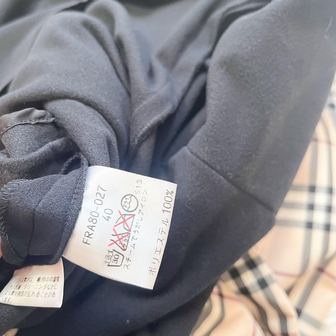 バーバリーロンドン　ステンカラーコート　ノバチェック　ライナー付　40