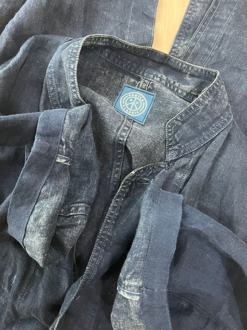 ポータークラシック　Porter Classic ガウン　リネン ノーカラー