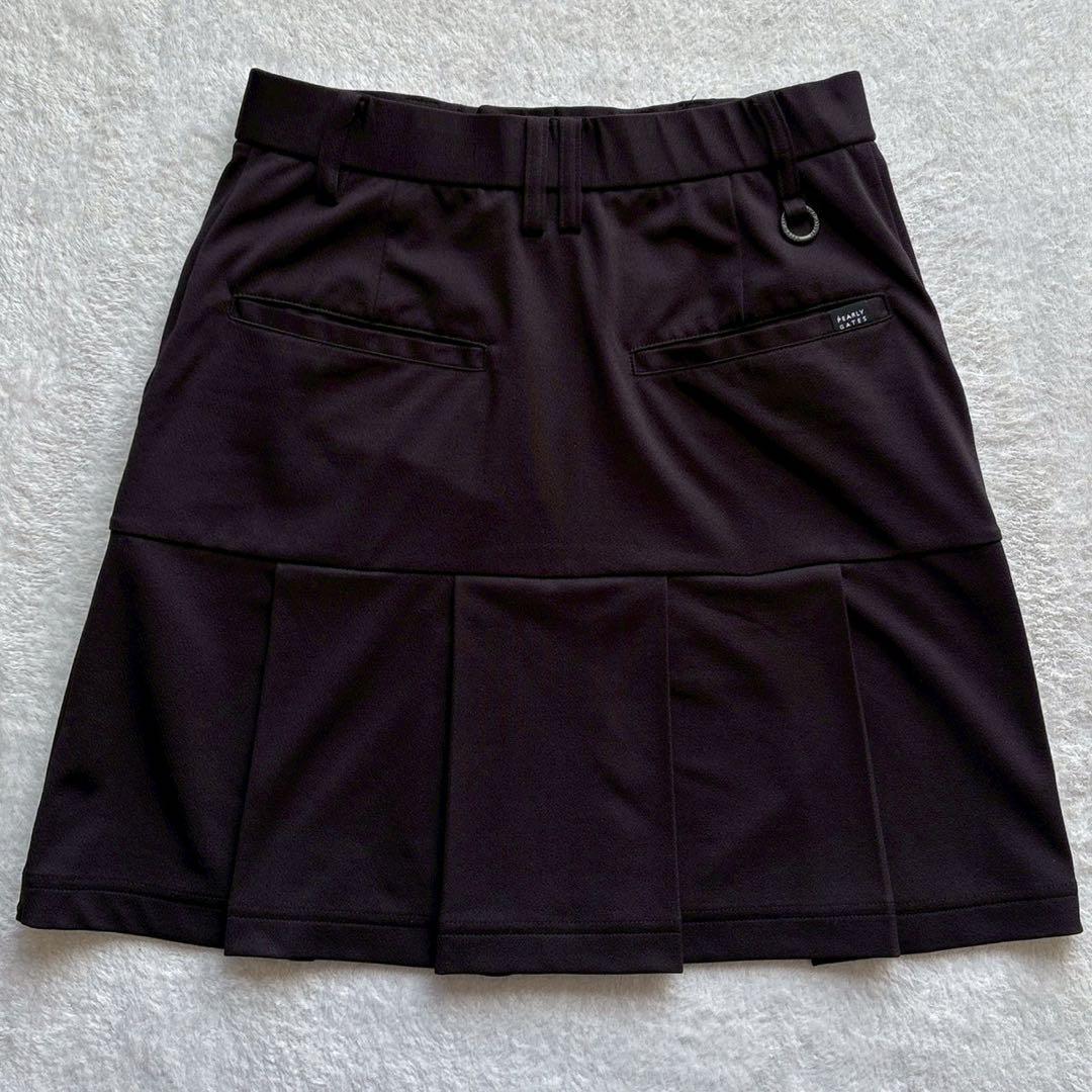 極美　2025　パーリーゲイツ　セットアップ　梨地　プリーツ　ポロ　スカート