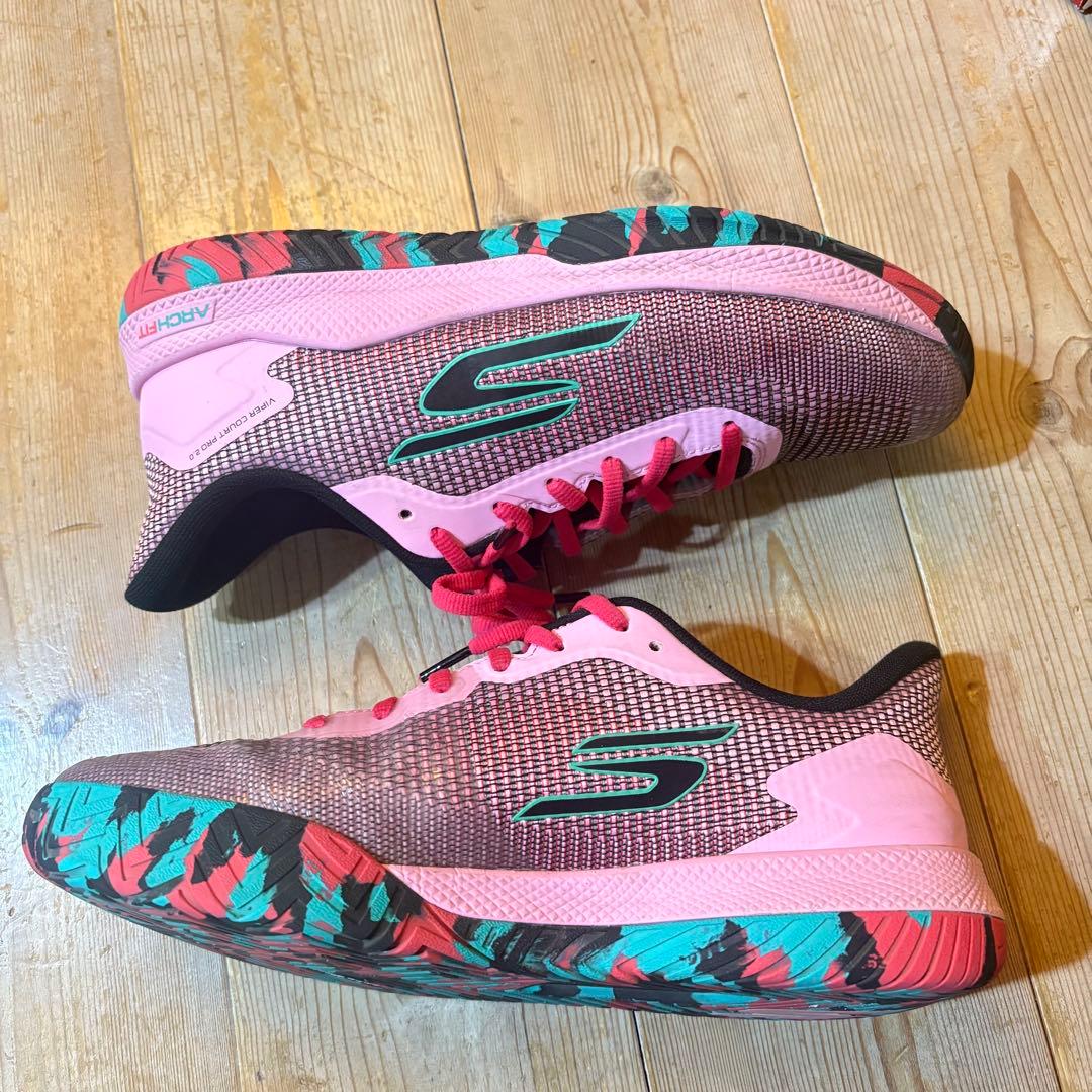 SKECHERSピックルVIPERCOURT PRO27cmピンクスケッチャーズ