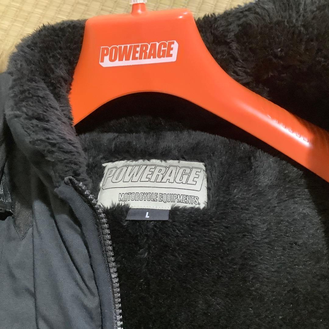 POWERAGE PJ-23202 メンズ ブラック ライダースジャケットL