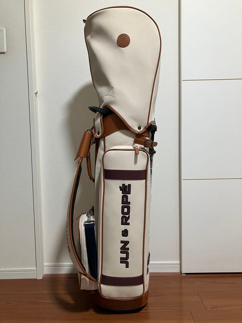 JUN & ROPE キャディバッグ ベージュ 8.5型 46インチ対応