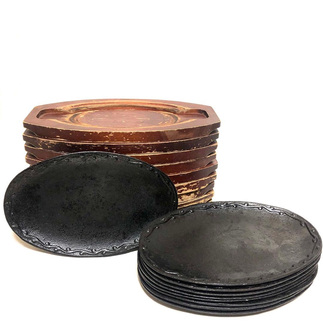 □ステーキ皿 9客セット□店舗用品・業務用・レストラン・食堂・居酒屋