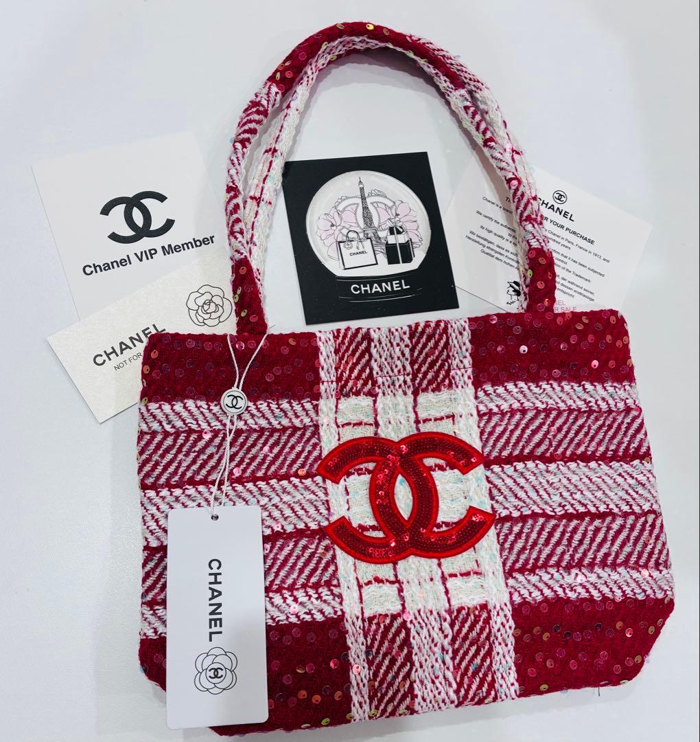 CHANEL トートバッグ シャネルノベルティ　バッグ　ショルダーバッグ　赤