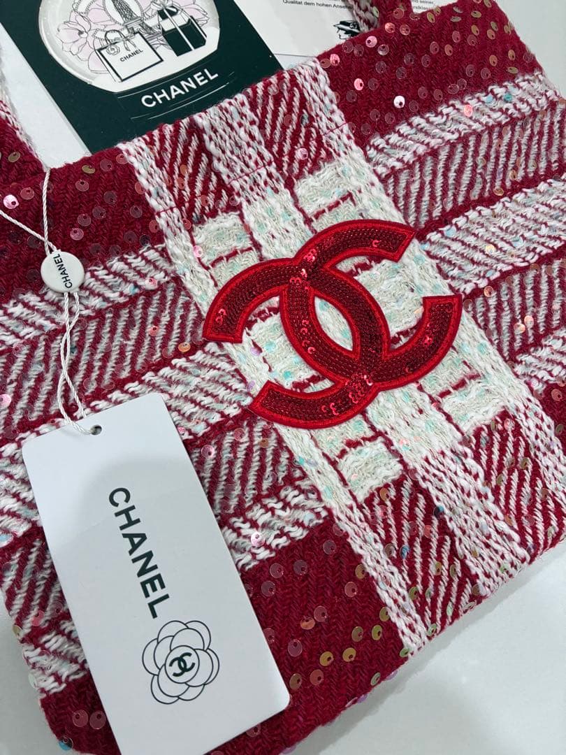 CHANEL トートバッグ シャネルノベルティ　バッグ　ショルダーバッグ　赤