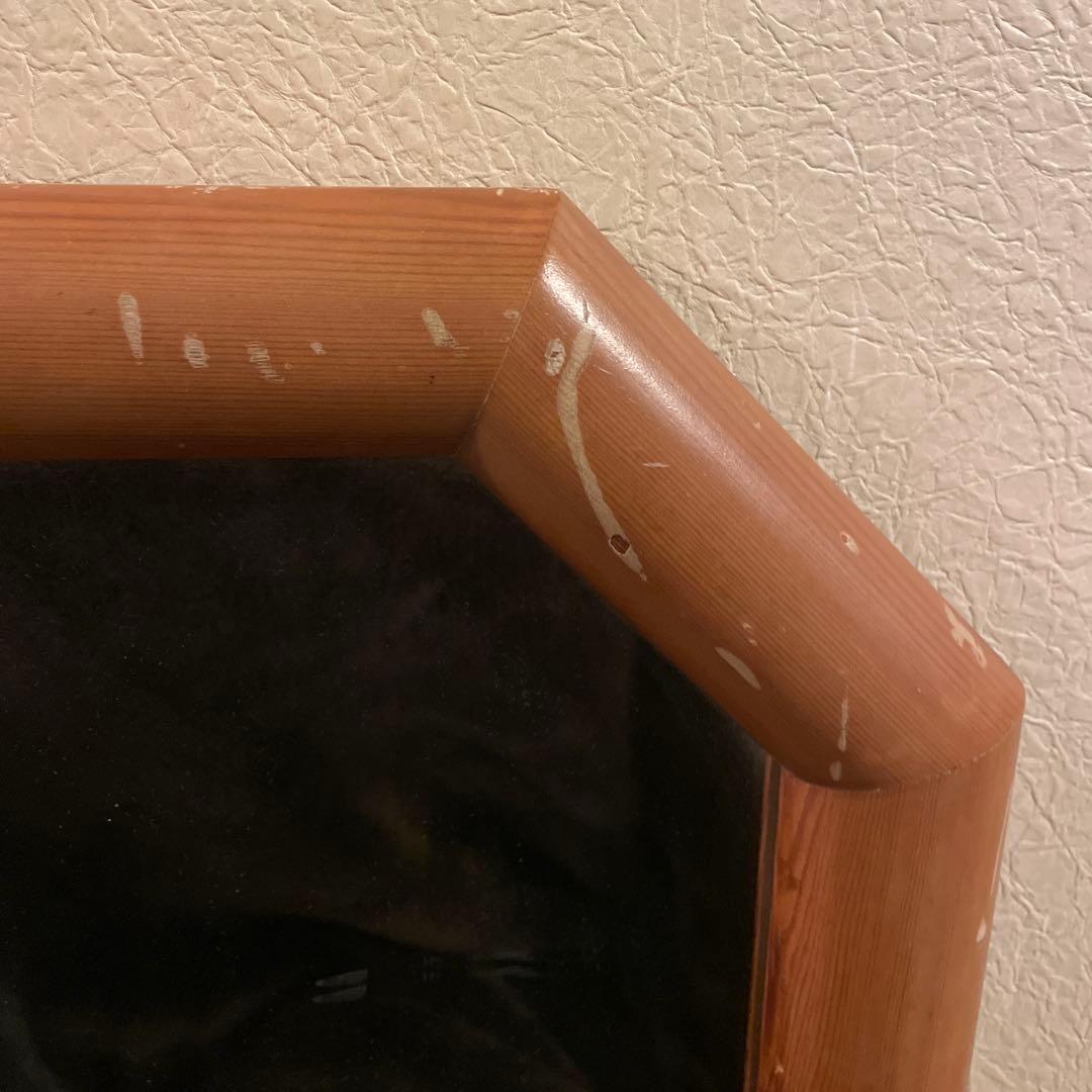 アンティーク　レトロ　壁掛け鏡　八角形ミラー ウォールミラー