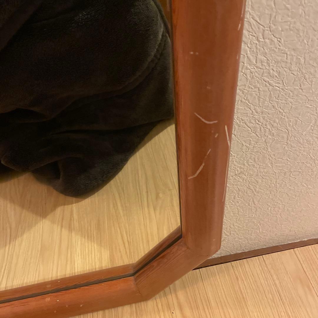 アンティーク　レトロ　壁掛け鏡　八角形ミラー ウォールミラー