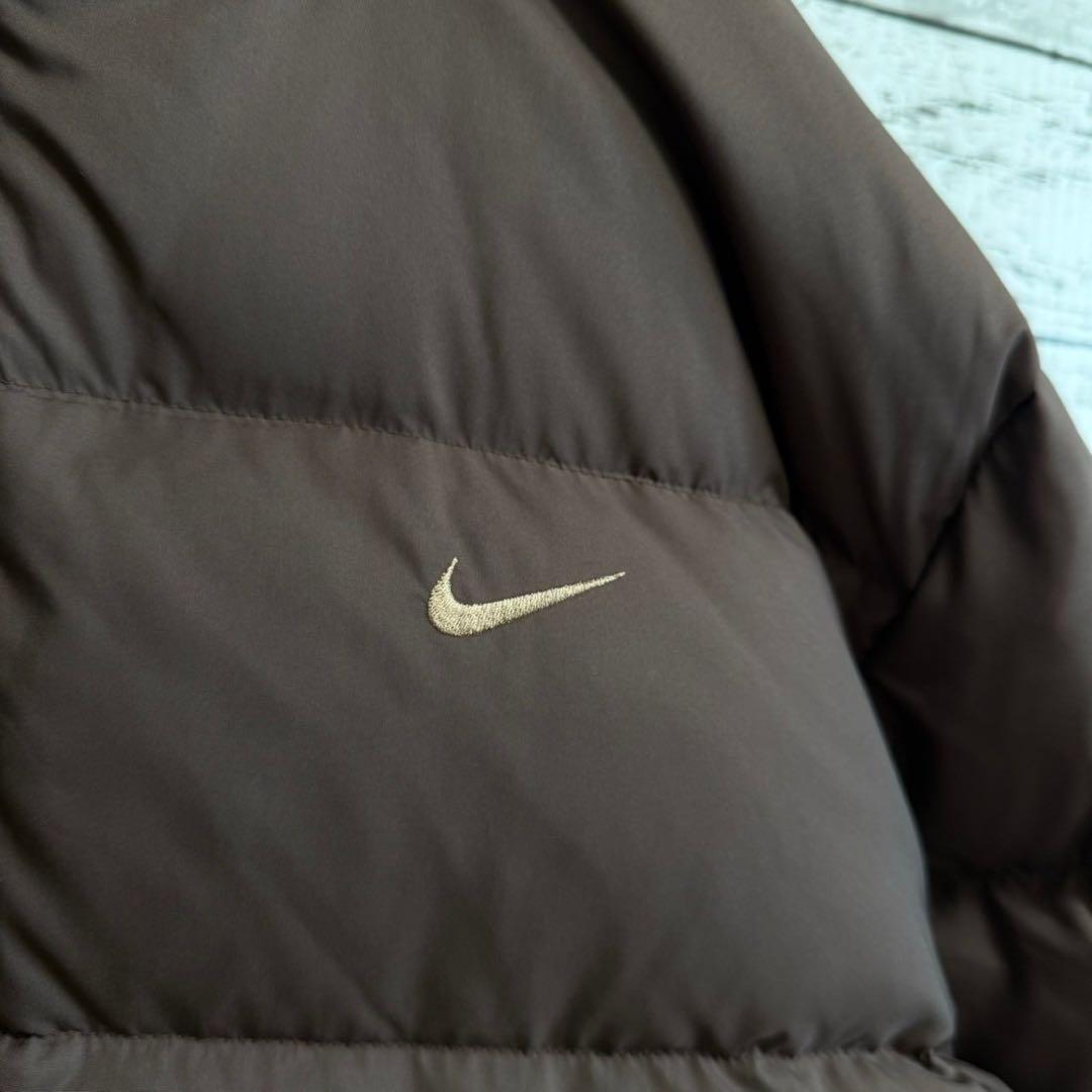 【希少XL】ナイキ☆刺繍ロゴ ダウンジャケット☆人気カラー ブラウン897