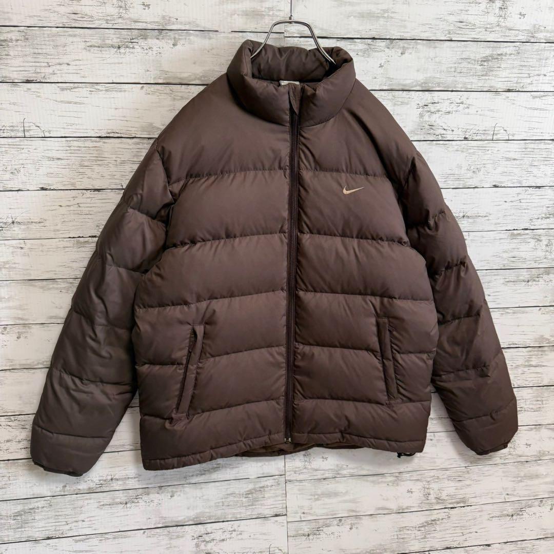 【希少XL】ナイキ☆刺繍ロゴ ダウンジャケット☆人気カラー ブラウン897