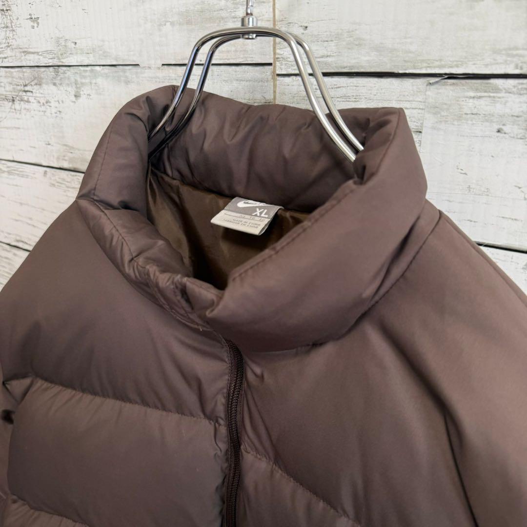 【希少XL】ナイキ☆刺繍ロゴ ダウンジャケット☆人気カラー ブラウン897