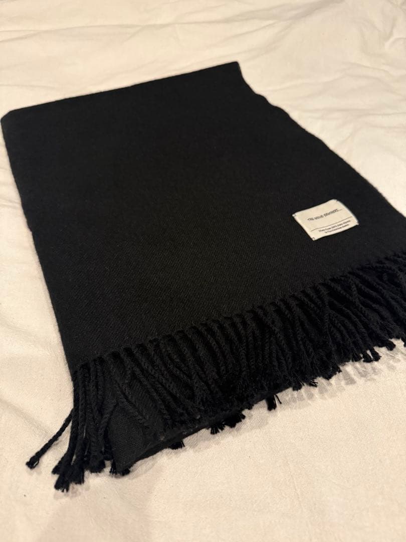 定価30800 ザ イノウエブラザーズ ブラック 大判 ストール マフラー