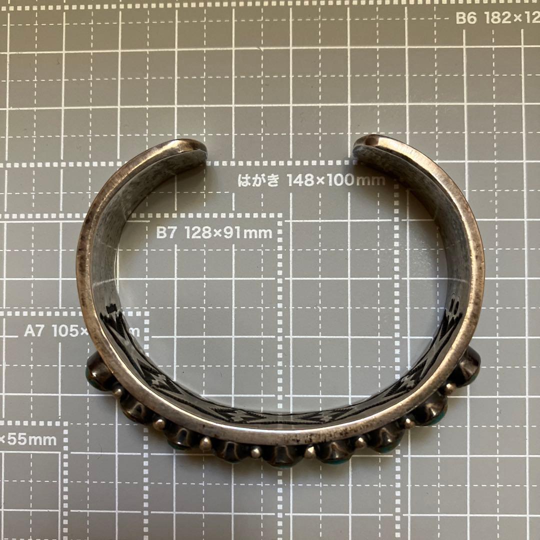 訳アリ。インディアンジュエリー　ナバホ族　カーク・スミス ターコイズ　バングル