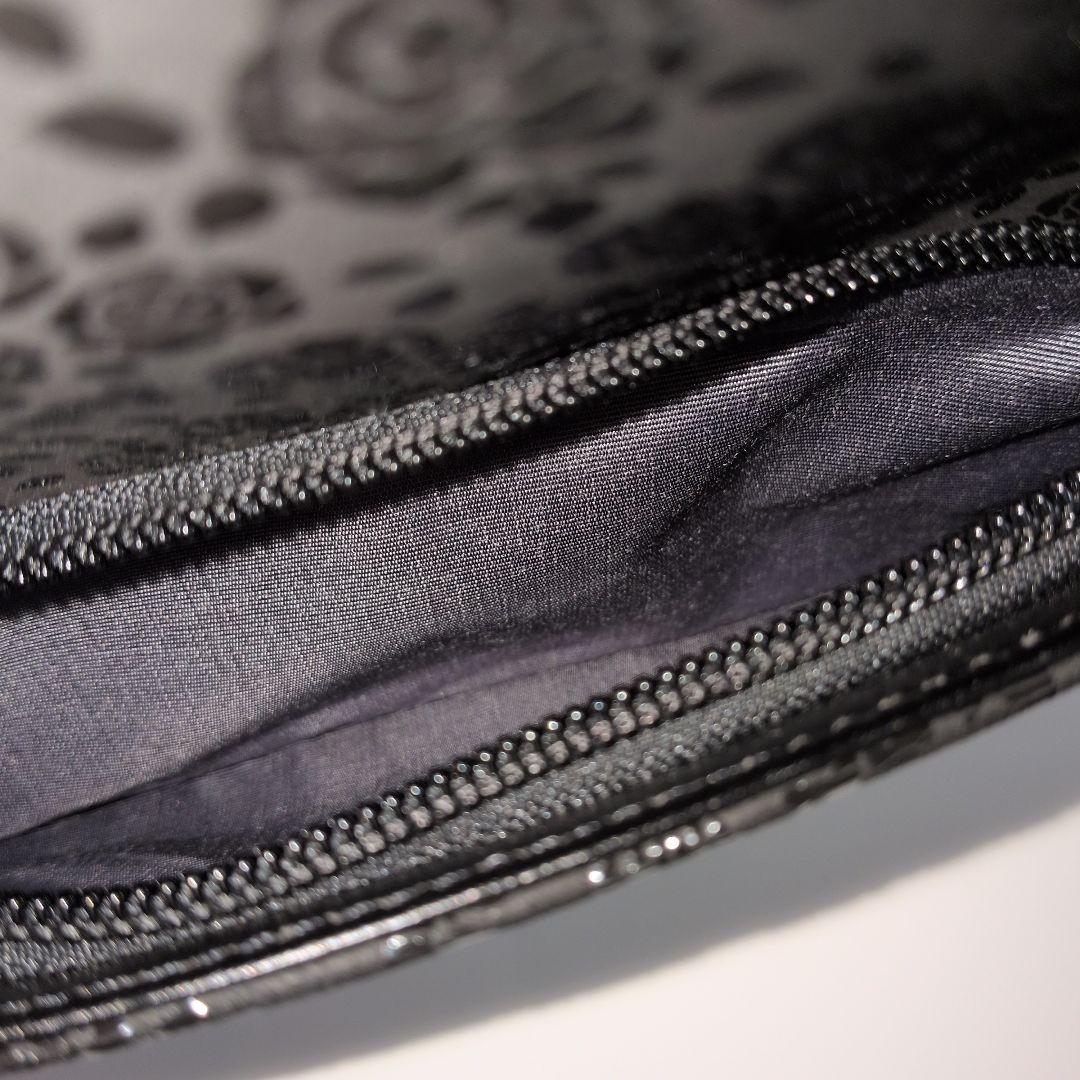 印傳屋 ローズ柄 リュック バックパック ブラック2WAY