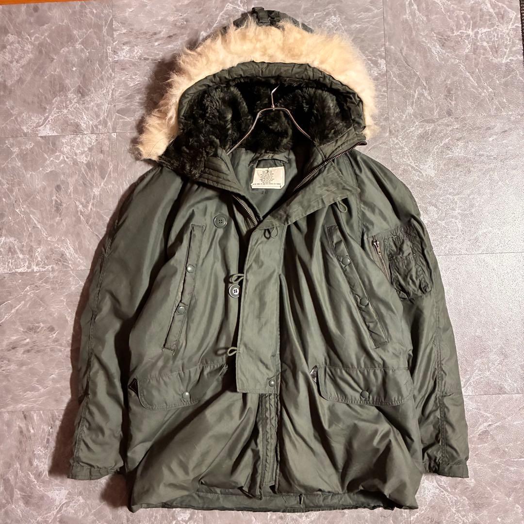 【希少】80s USミリタリー N-3B 米軍本物 フライトジャケット M