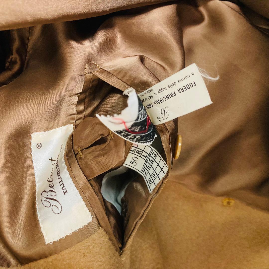 S*w様 ベルベスト ポロコート 希少 キャメルヘアー100% イタリア製