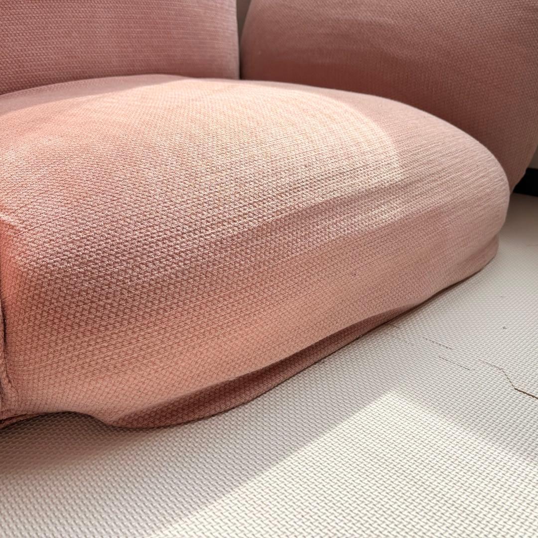 申年生まれ無印良品 リクライニングフロアソファ ピンク 幅88×奥行78×