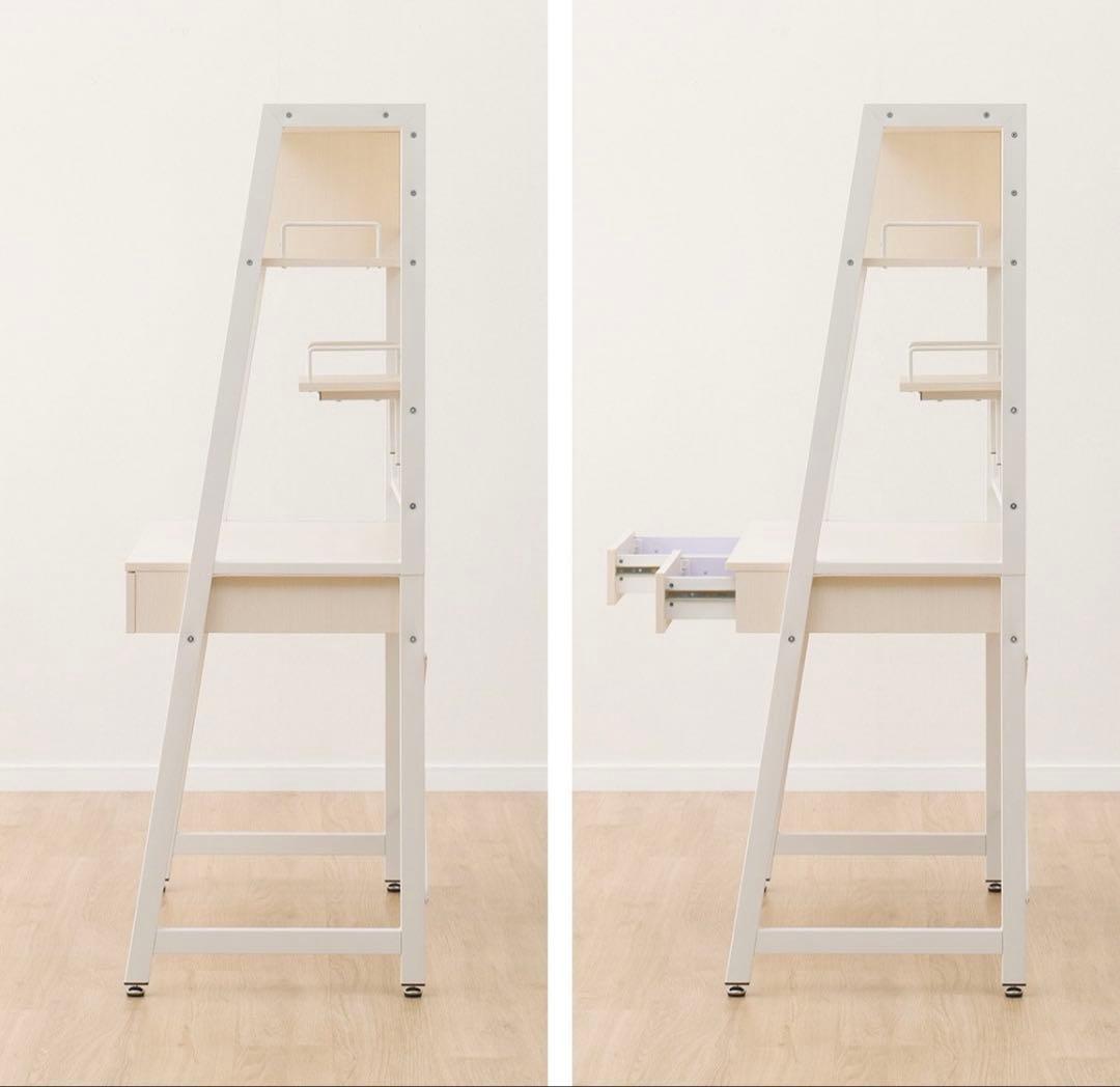 ニトリ/省スペースデスク(ホワイトウォッシュ)