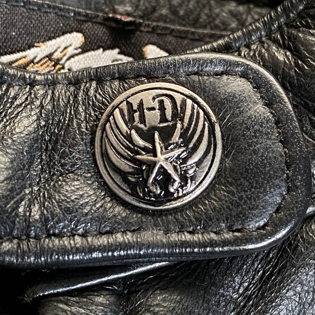 希少♡ハーレーダビッドソン シングルライダースジャケット ワッペン