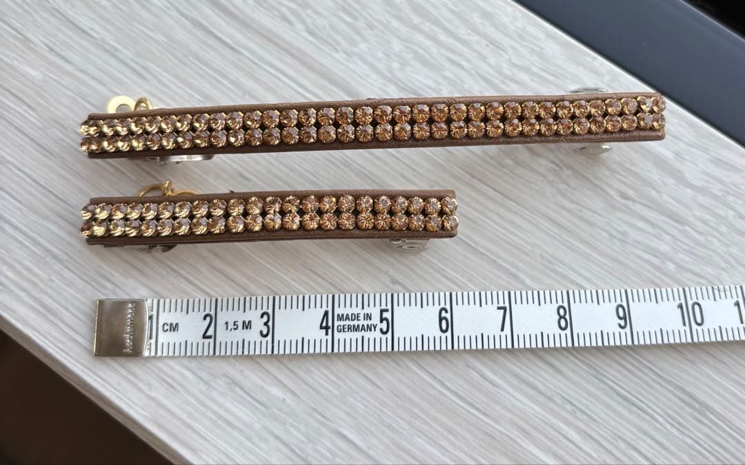 すみっこぐらし様コンプレックスビズ　ブラウンバレッタ　大小セットスワロフスキー