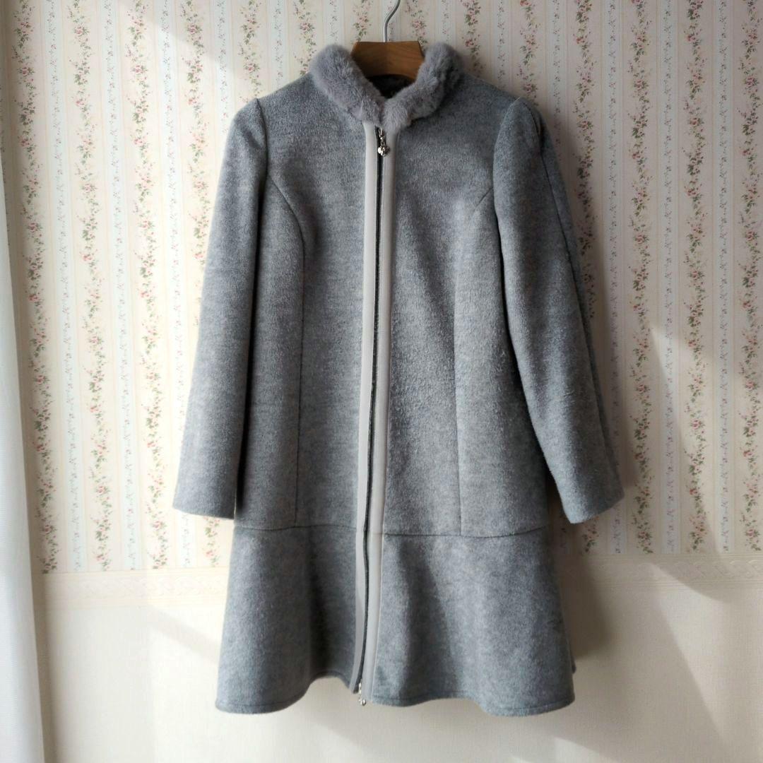 【美品】エムズグレイシー M'S GRACYコート 38 グレー