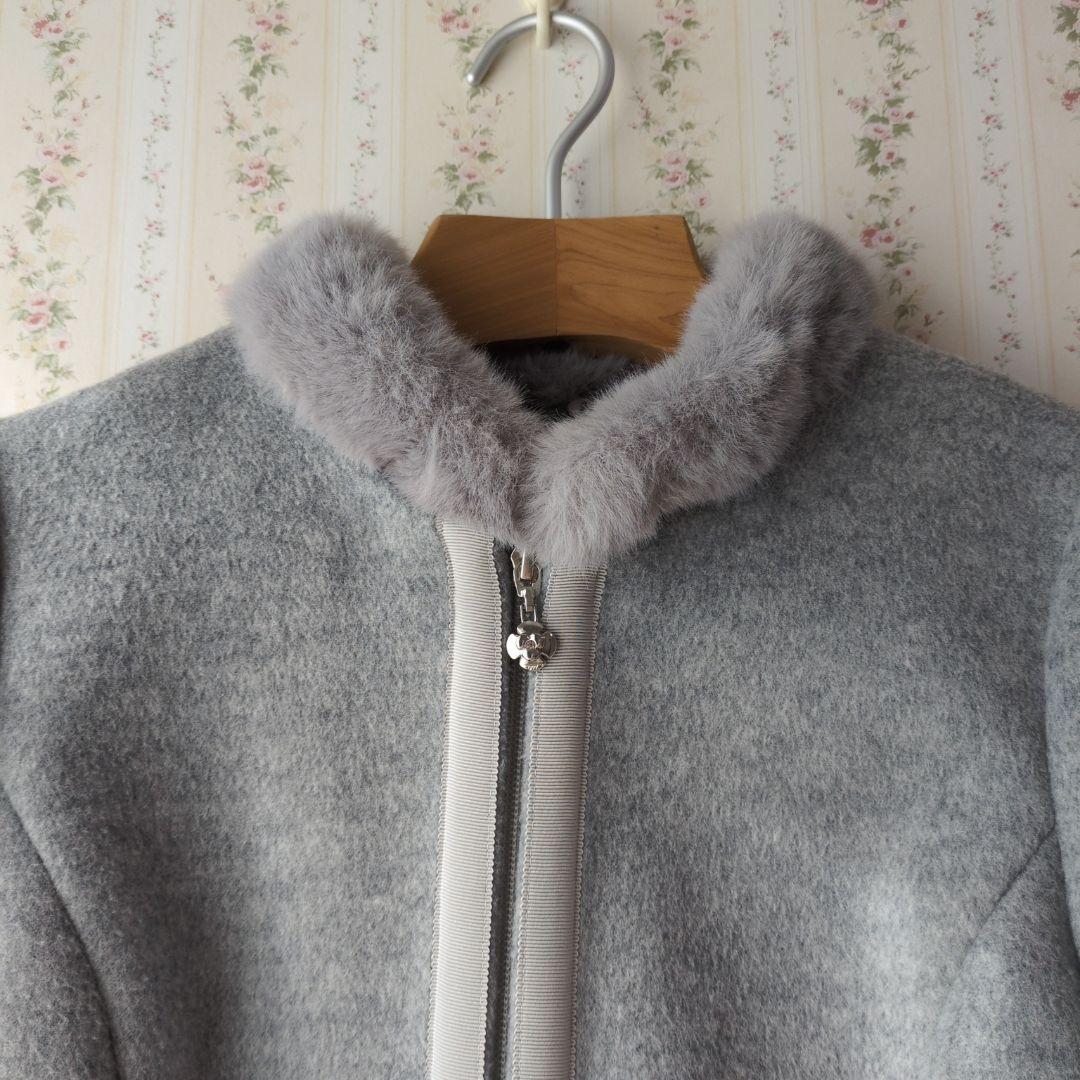 【美品】エムズグレイシー M'S GRACYコート 38 グレー