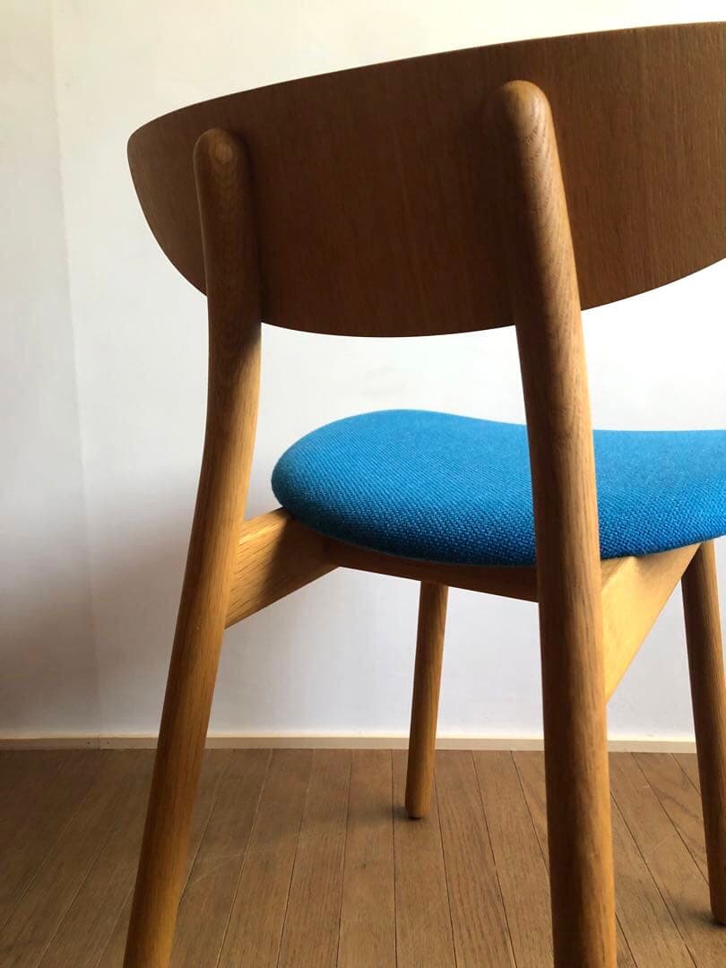 飛騨産業 cobrina コブリナチェア② ホワイトオーク無垢材 ブルー座面