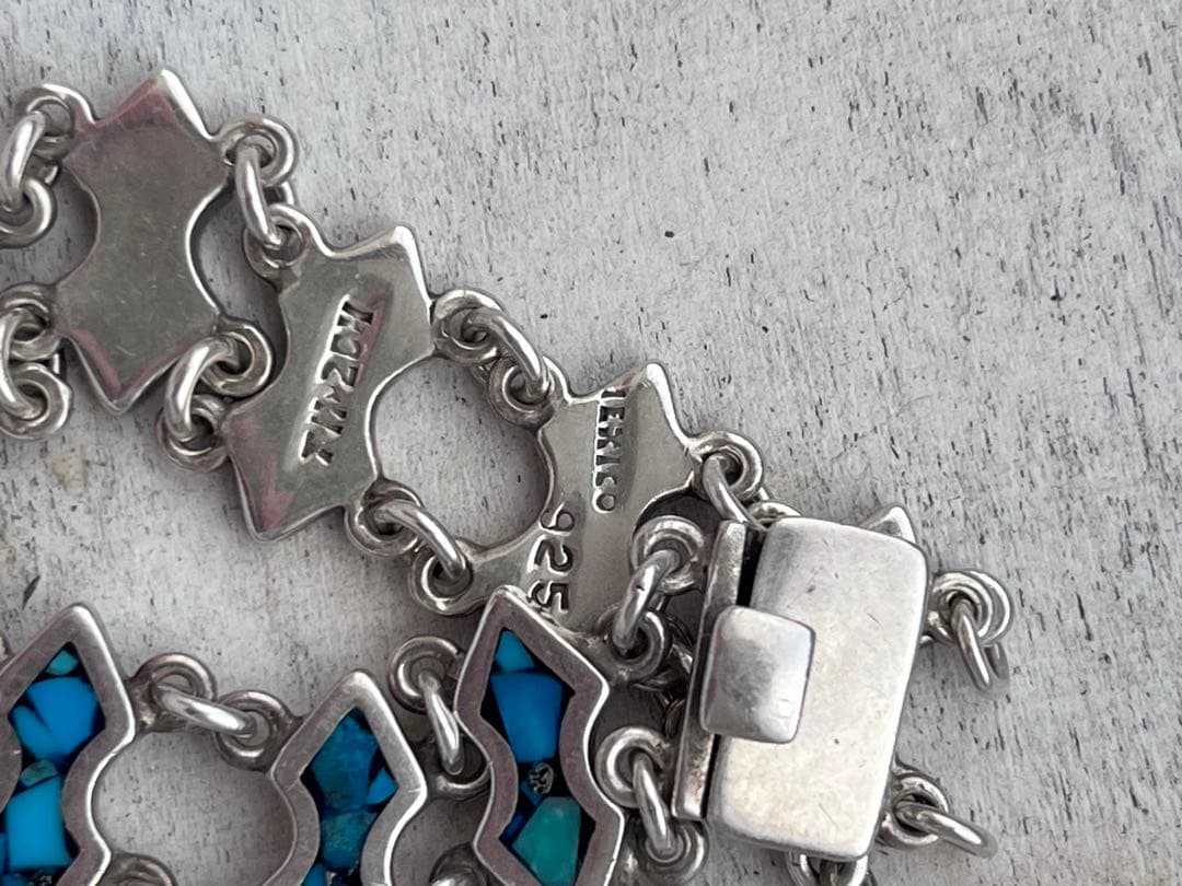 special silver メキシコ　シルバー　ブレスレット　ターコイズ