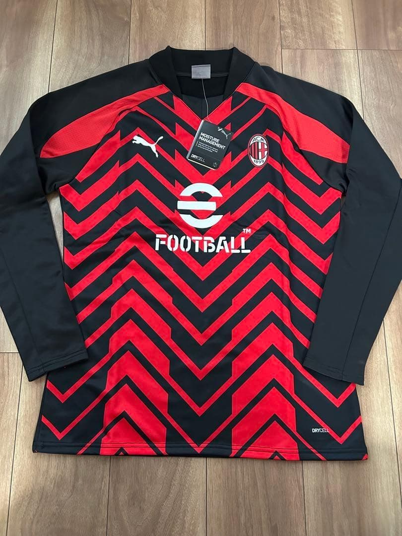 プーマ ACミラン 2023-24 プレマッチシャツ 長袖 Mサイズ
