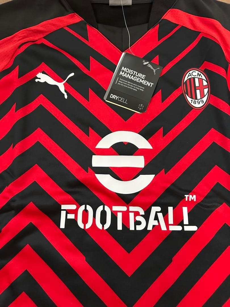 プーマ ACミラン 2023-24 プレマッチシャツ 長袖 Mサイズ