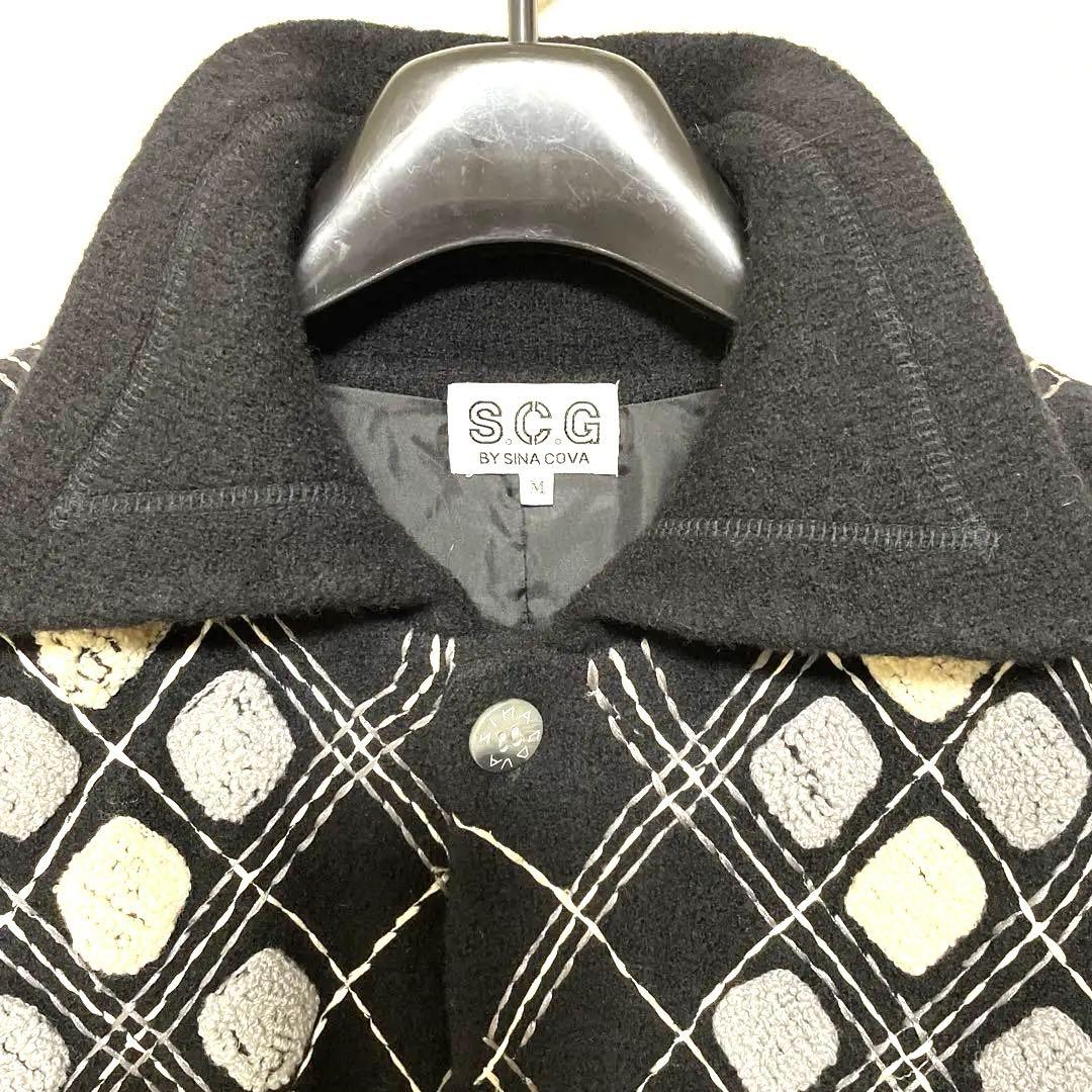 SINA COVA GOLF SCG ダイヤモンドパターン ジャケット M 黒