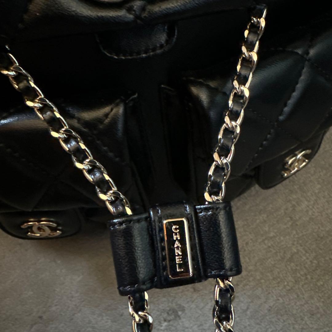 Chanel ブラック キルティングリュック