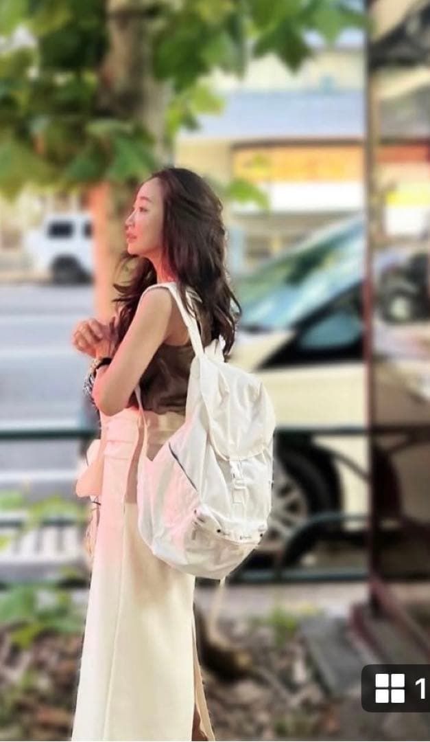 大人気神崎恵とレスポコラボリュックですLeSportsac ホワイトバックパック