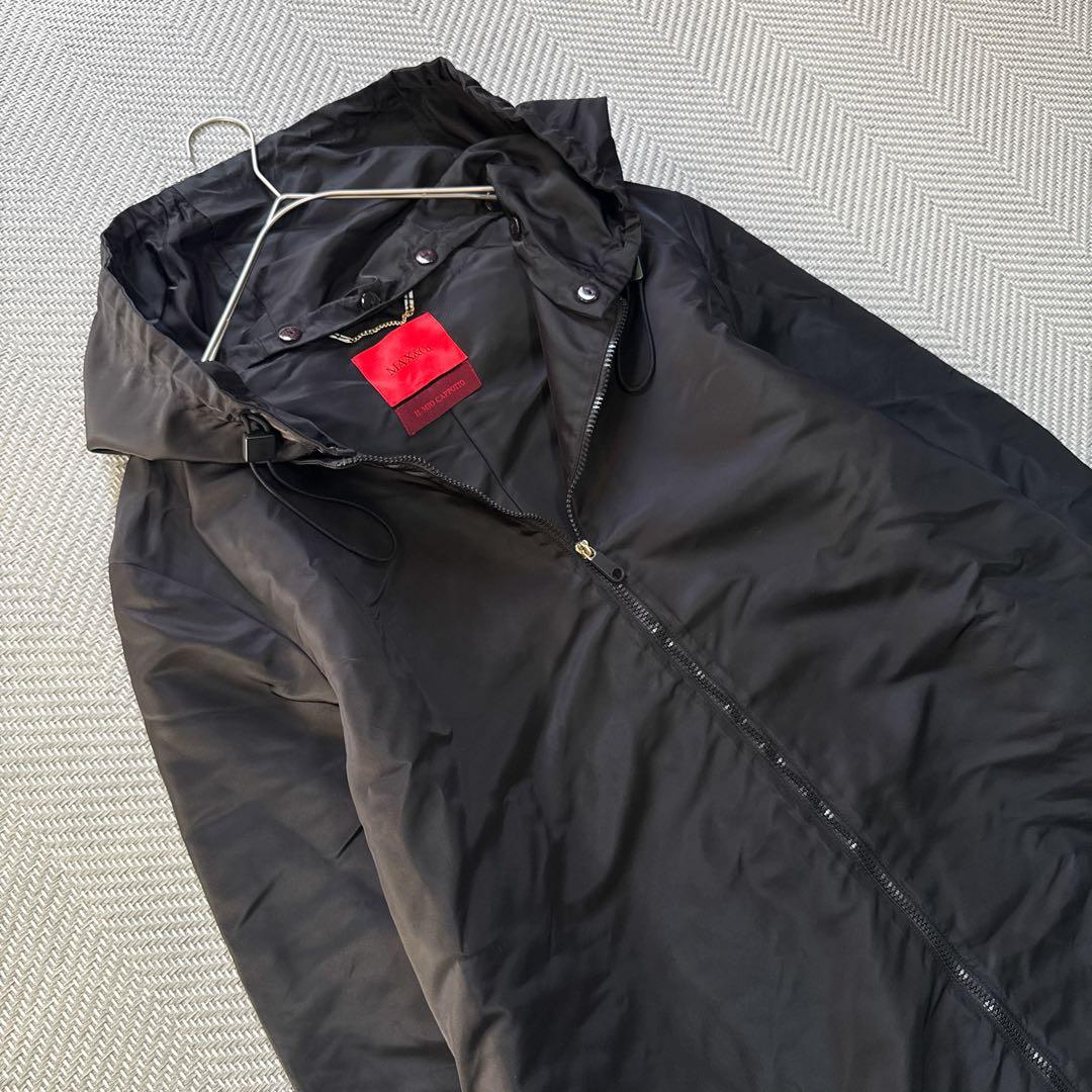 極美品 現行モデル MAX&Co. オーバーサイズ ナイロンコート フード L