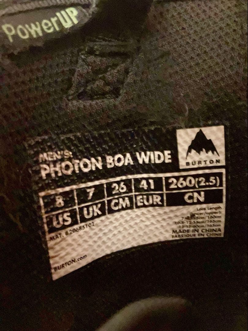 23-24 BURTON PHOTON BOA ワイド26cm