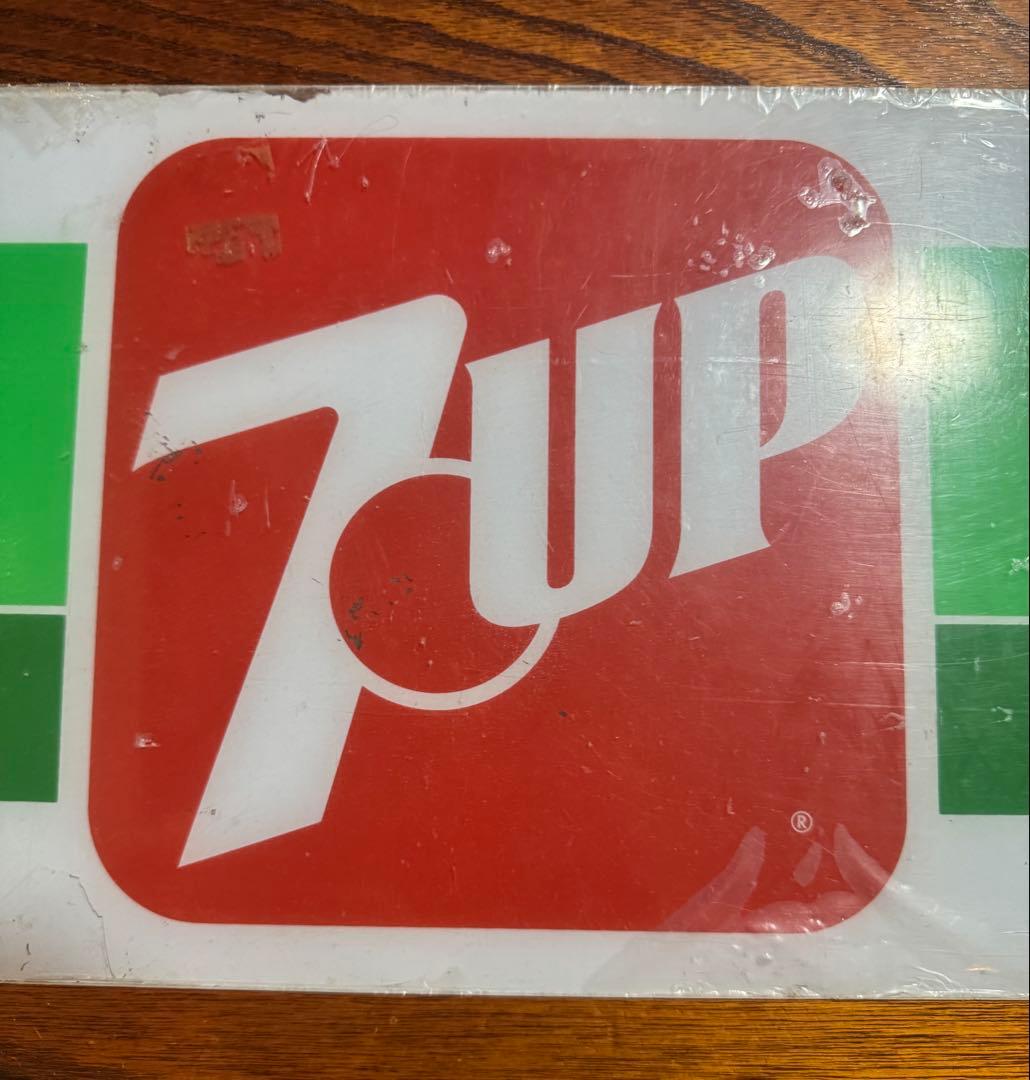 70年代7UP セブンアップ　サイン ビンテージ　看板　貴重