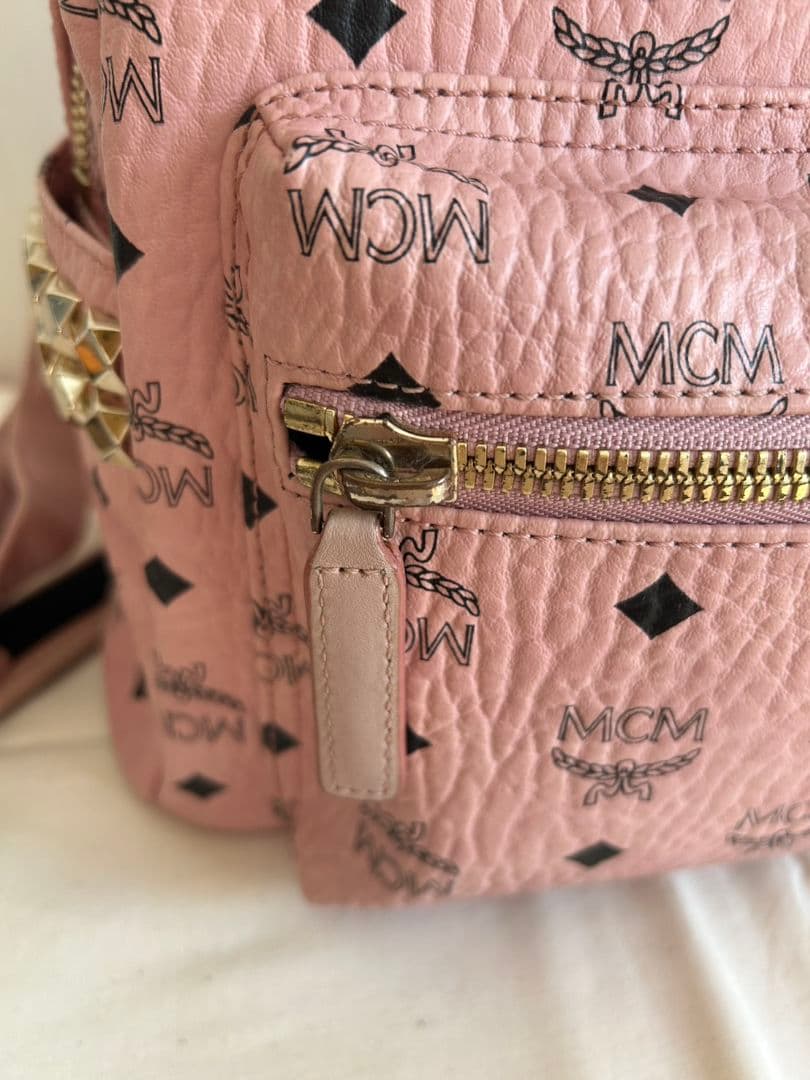 MCM リュック　ソフトピンク　スモール