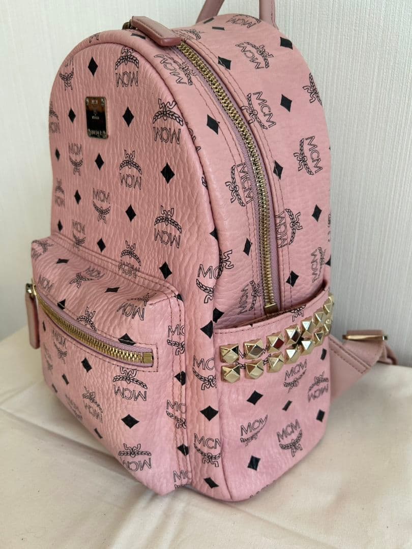 MCM リュック　ソフトピンク　スモール