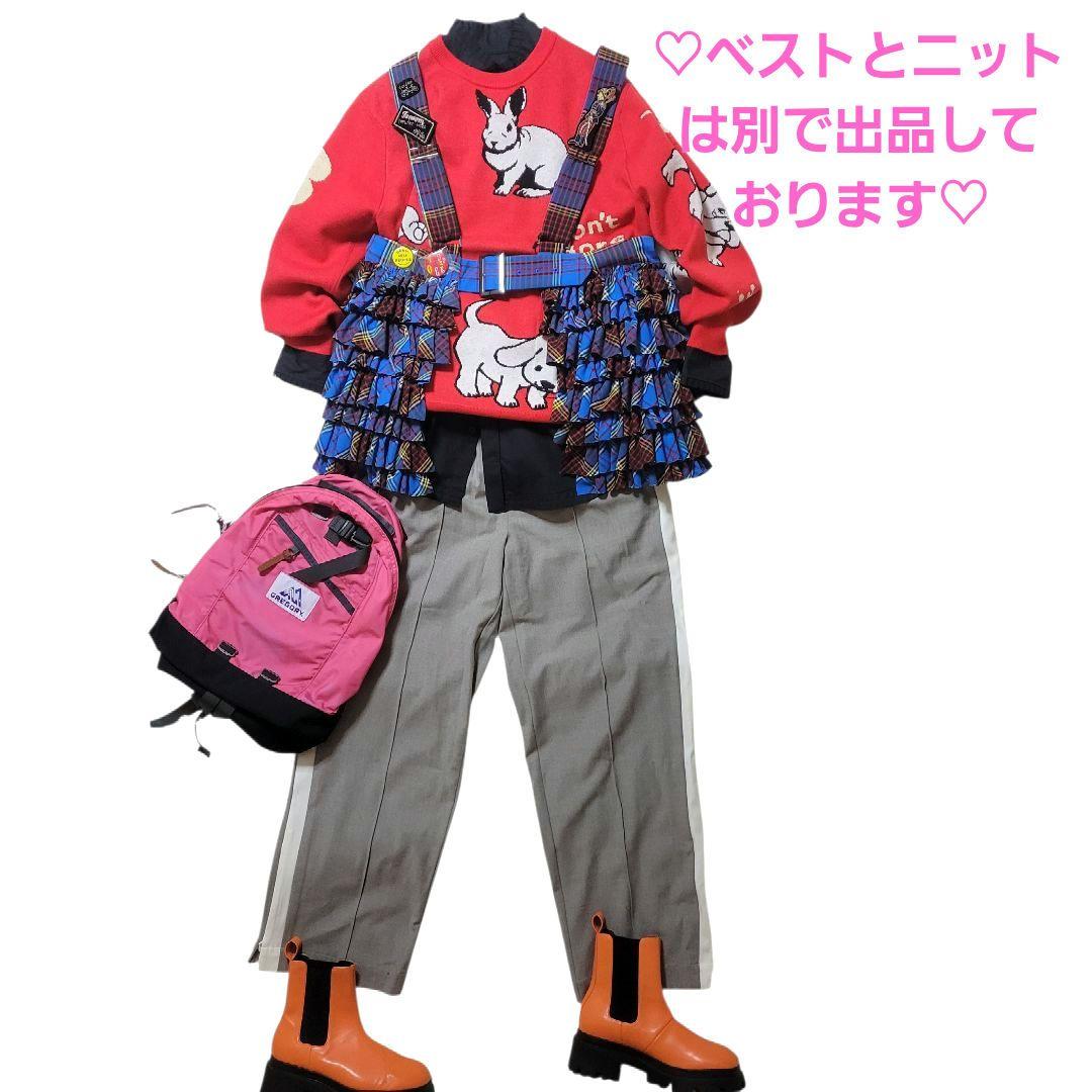 ♡2025winter♡トーマスマグパイ♡ストレッチ ライン パンツ グレー