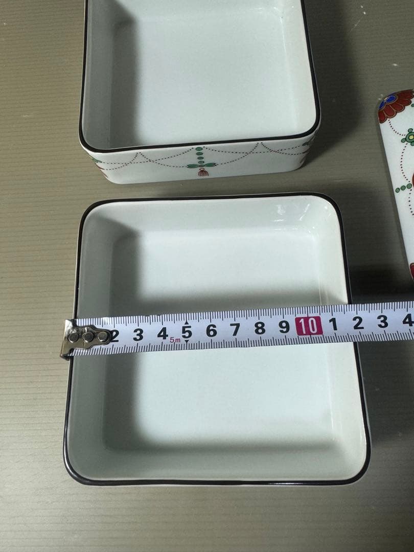 2513 希少 有田焼 其泉窯 角二段重 錦日輪赤玉瓔珞文 未使用 - メルカリ