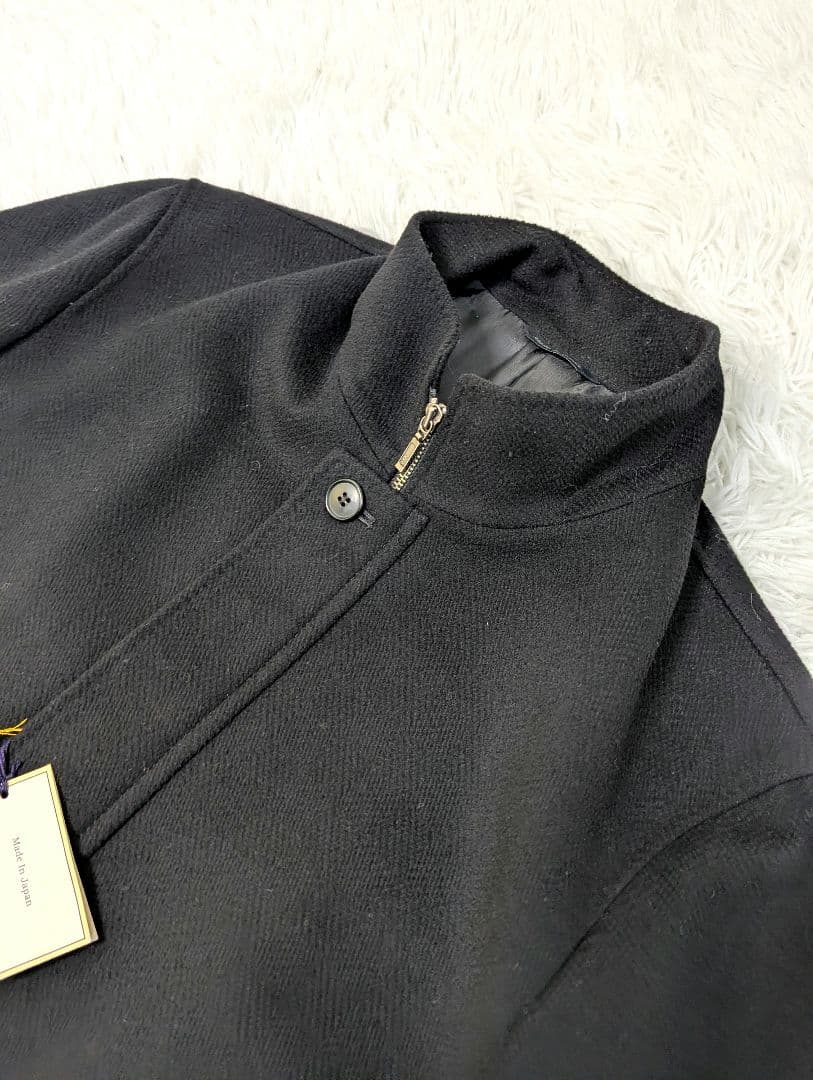 新品未使用　NOUMIカシミヤ 黒 チェスター　ショート　コート　日本製　L
