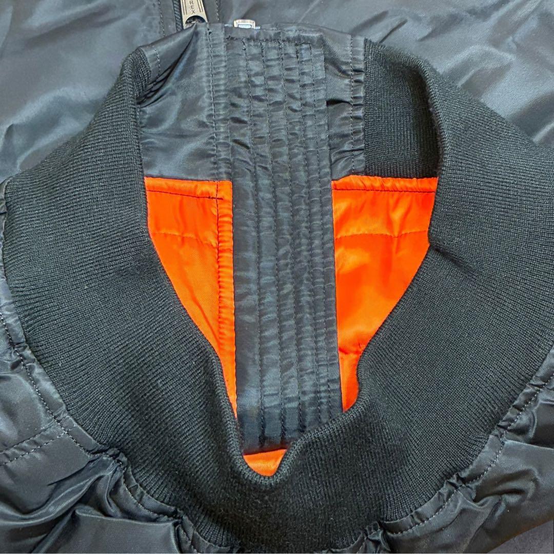 極美品 アビレックス MA1 リバーシブル 短丈 ブラック THERMOLITE