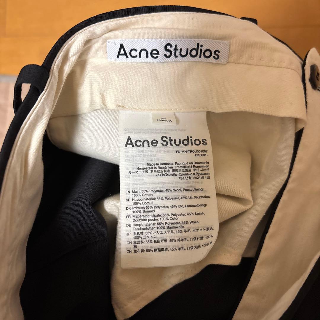 Acne Studios ブラック テーラードトラウザーズ46