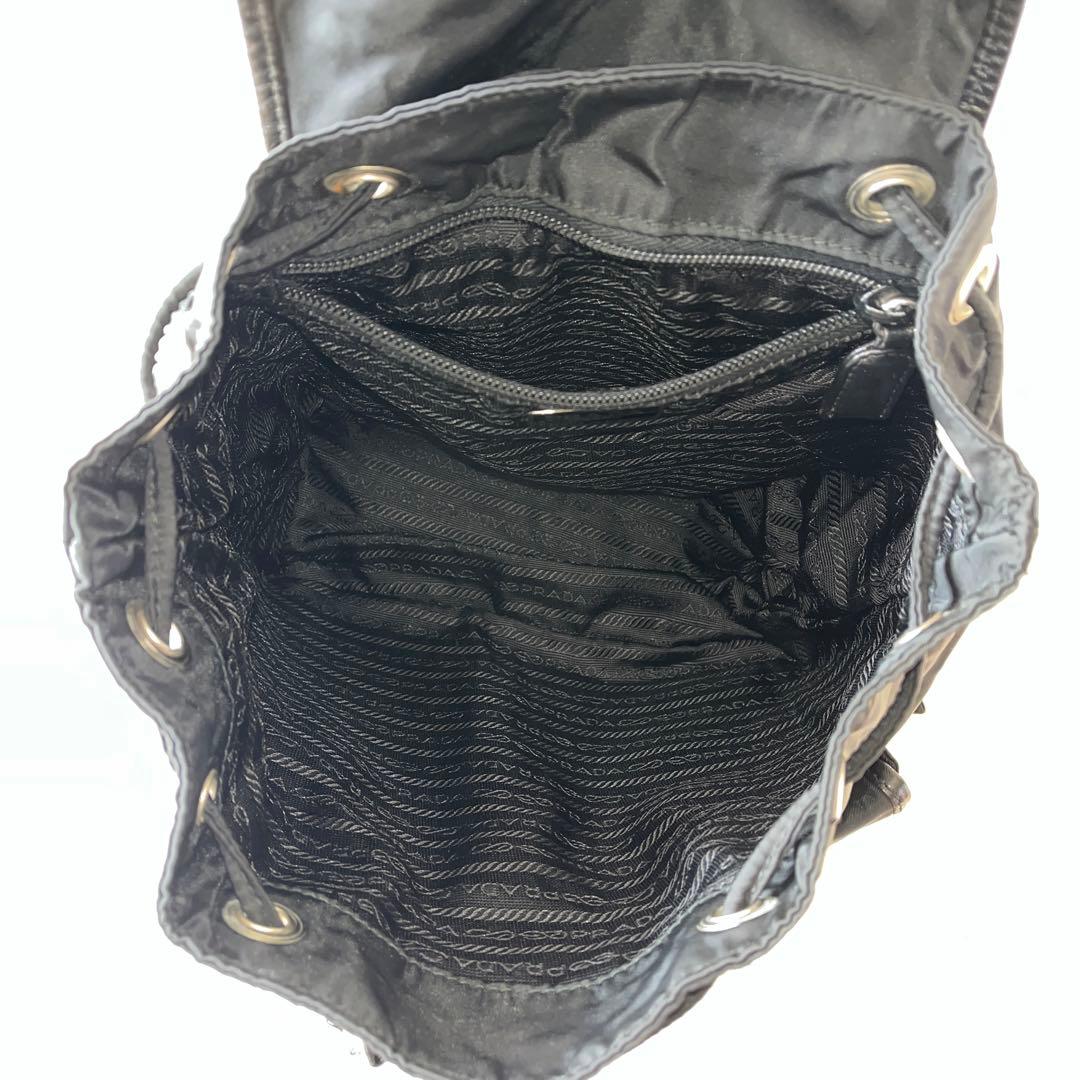 未使用級✨PRADA プラダ　リュックサック　ナイロン　レザー　三角ロゴプレート